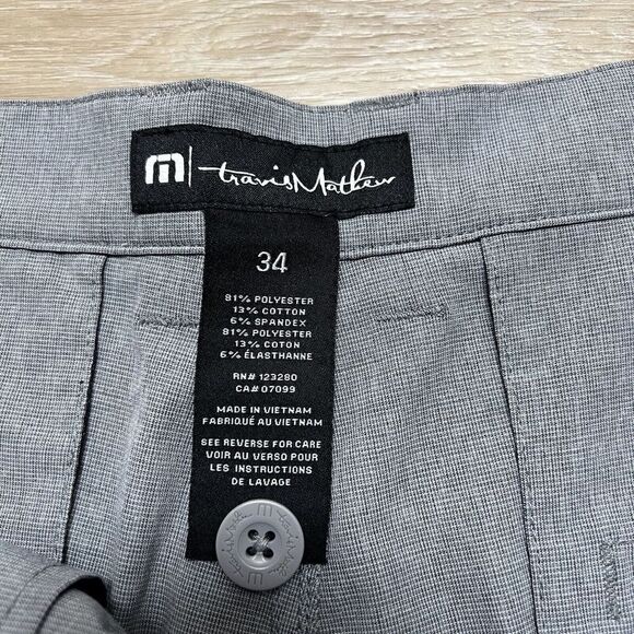 Travis Mathew Beck Shorts 34 Mens Golf Short Grat Stretch Flat Front Polyester - Picture 8 of 11